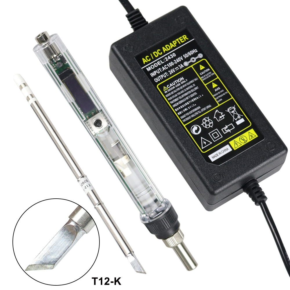 Industrial Laser Soldering Iron - T12 Elektrische Soldeerbout Kit DC 12-24