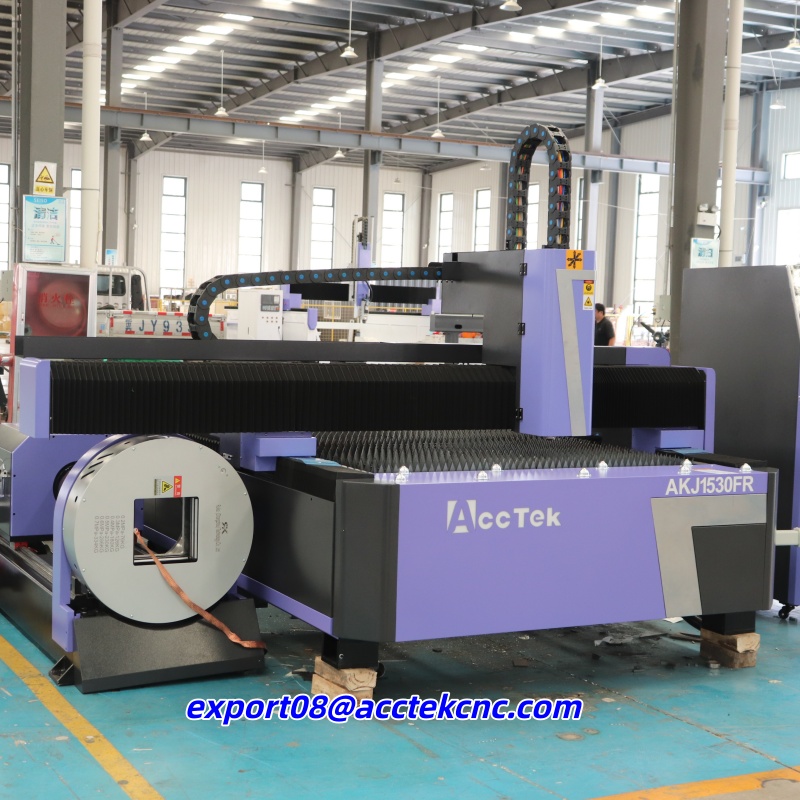 Industrial Laser Machine Price - Goedkope vezellaser snijmachine met draaibare portaalconstructie,
