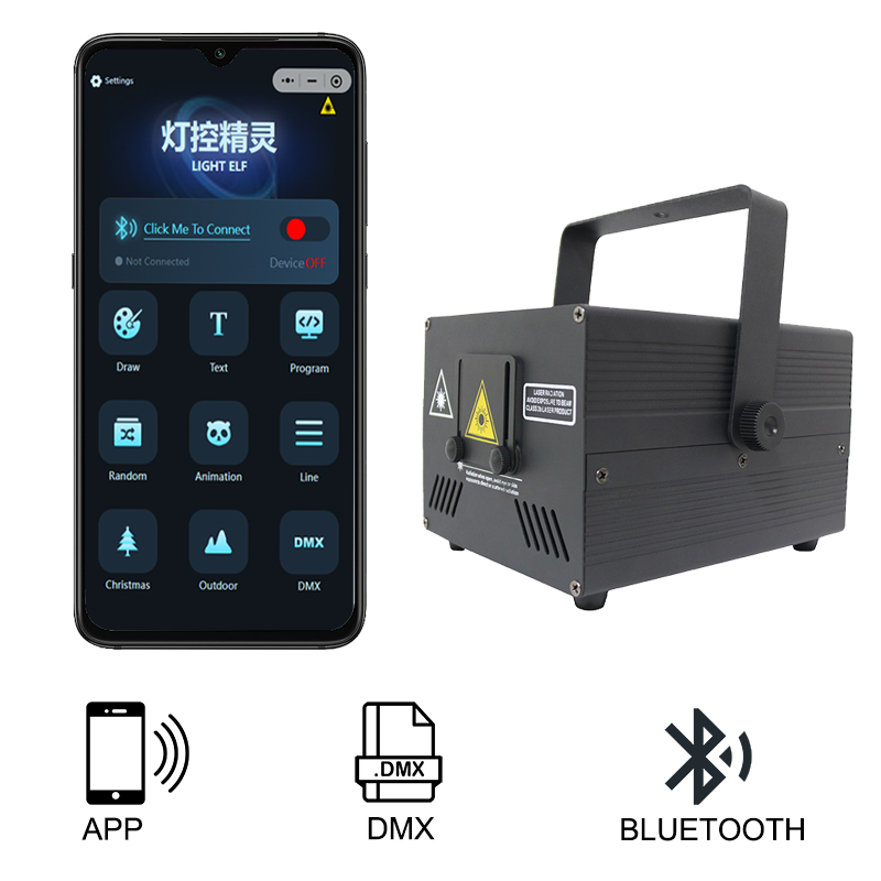 Industrial Laser Beam - Sunart 2-15W Light Elf App Tekening