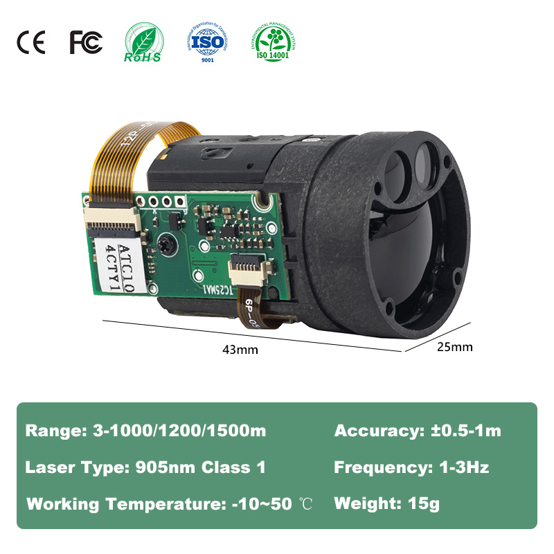 1200m Mini TOF Laser Afstandsm - Industrial Applications Of Laser recensie en prijs